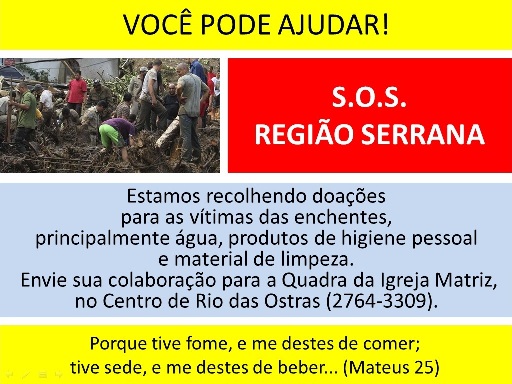 Igreja Matriz de Rio das Ostras recebe doações para vítimas da Região Serrana