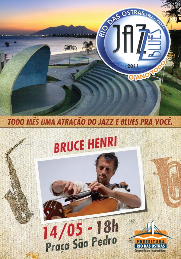 Bruce Henri é a atração deste sábado no Jazz e Blues em Rio das Ostras