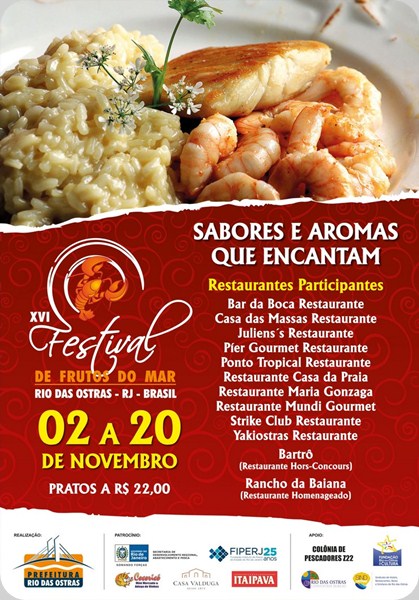 Gastronomia e Arte em mais uma edição do Festival de Frutos do Mar de Rio das Ostras