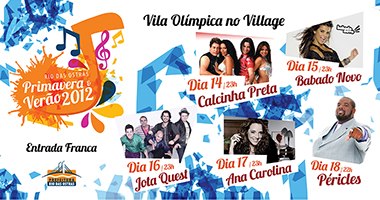 Contagem regressiva para o Festival Primavera & Verão de Rio das Ostras