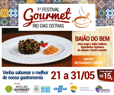 Rio das Ostras promove Festival Gourmet de 21 a 31 de maio