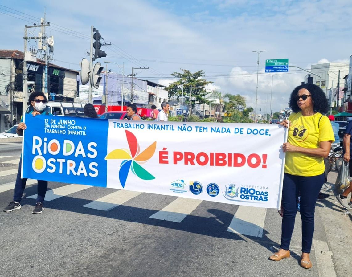 Rio das Ostras faz ações do Dia de Combate ao Trabalho Infantil