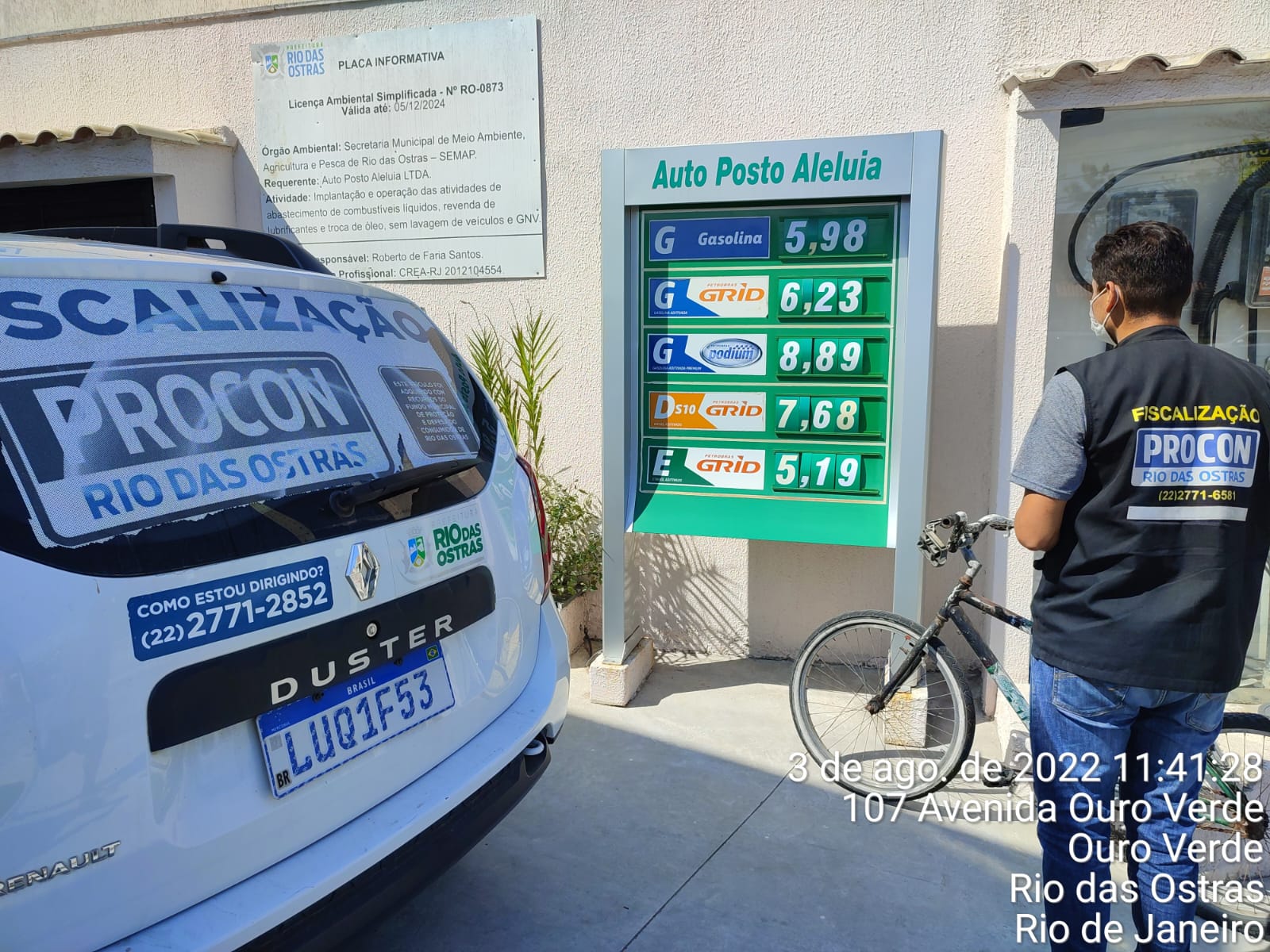Procon de Rio das Ostras fiscaliza redução de preço do combustível
