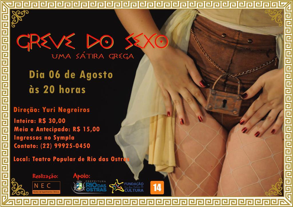 Comédia “A Greve do Sexo” é atração deste sábado no Teatro Popular de Rio das Ostras