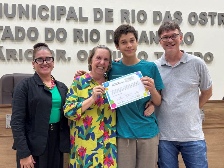 Alunos premiados na Obmep são homenageados em Rio das Ostras