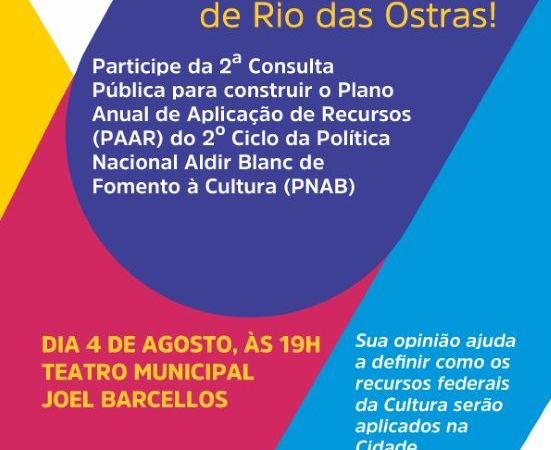 Rio das Ostras dialoga com a Cultura sobre repasse de verbas federais da PNAB