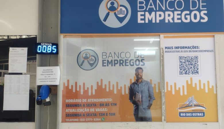 Banco de Empregos de Rio das Ostras  oferece 477 vagas