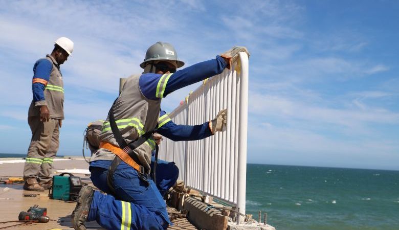 Rio das Ostras avança nas obras do Píer do Emissário